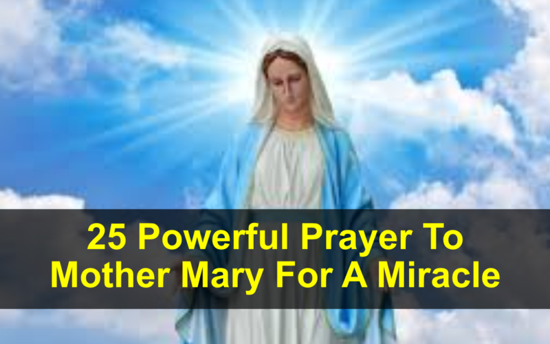 Prayer To Mother Mary For A Miracle