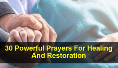 Prayers For Healing And Restoration