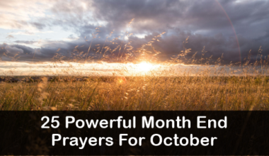 Month End Prayers For October